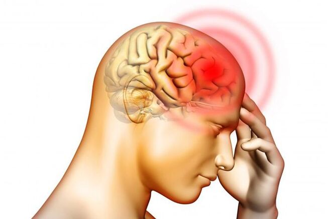 Kopfschmerzen können ein Symptom von Spulwurmlarven im Mittelohr sein